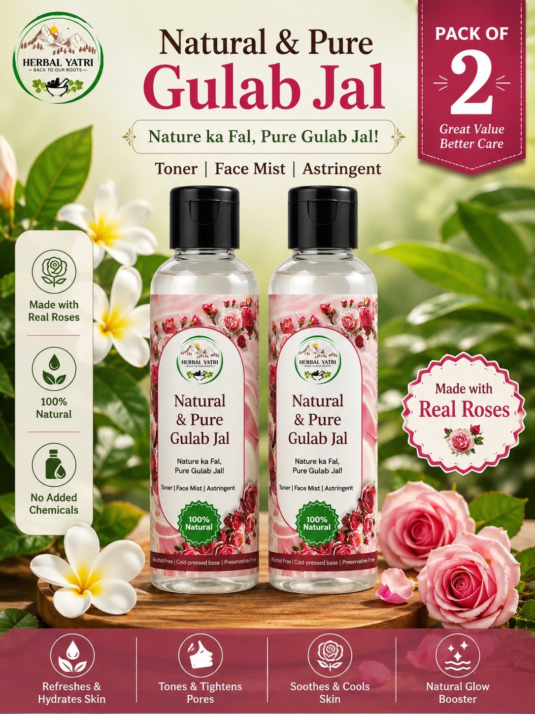 Natural & Pure Gulab Jal